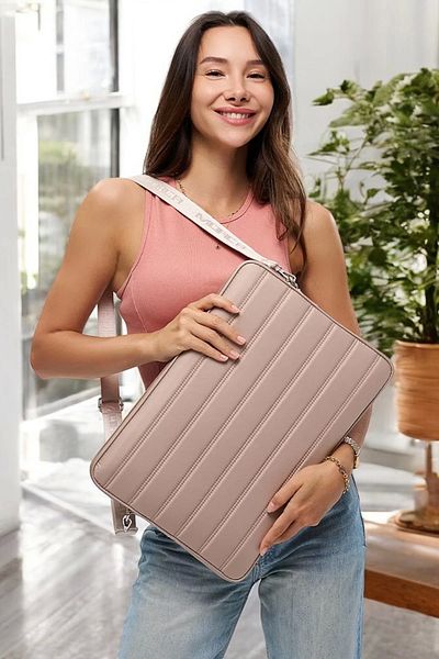 TB Terzi Bey حافظة كمبيوتر محمول مخططة مقاومة للماء لجهاز Macbook Air Pro مقاس 15.6 بوصة و16 بوصة