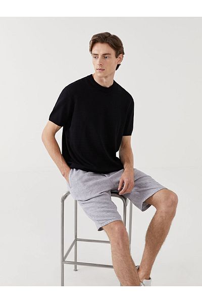 LC Waikiki Ανδρικό πλεκτό πουλόβερ New Season Crew Neck κοντομάνικο - S54832Z8