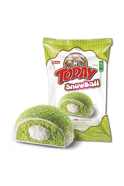 Elvan Today Prajitura Snowball Cu Fistic 40 Gr. 24 bucăți (1 cutie)