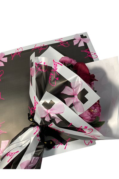 weloveis Ribbon Design Floral Bouquet - Mother of Pearl Paper, 55X55Cm, 10 Sheets