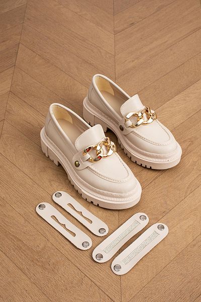 BeBeQ Store Дамски мокасини с три катарами Roma Beige Skin