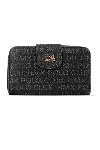 Lal Shoes & Bags Чорний жіночий гаманець середнього розміру з написом - на кн...