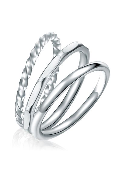 eastside Edelstahlring 3er Set Ringe Edelstahl