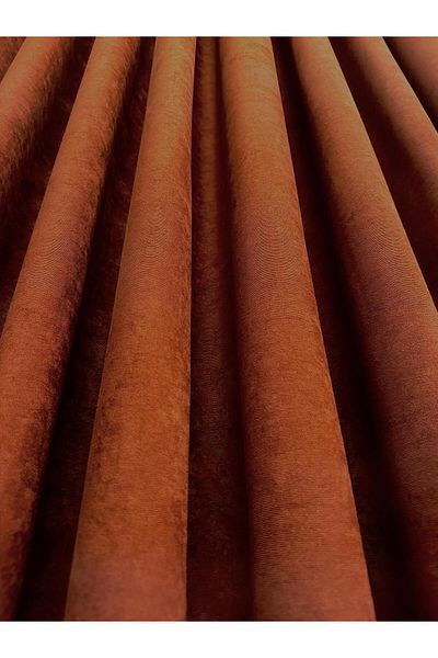 Perde Pendik Island Fund Holder Tile Single Wing 1/3 Close Pleat - Luxury Fund Curtain Suitable for Any Room