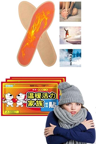 SINGLE SWORD 10 Adet Isınmatik Cep Sobası Vücut El Ayak Bel Isıtıcı Isımat Ve 1 Çift Ayak Isıtıcısı (2si 1 Arada)