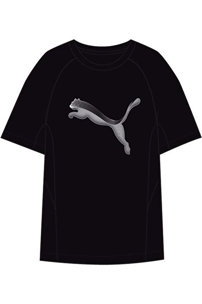 Puma 681668-01 Evostripe Tee T-shirt Γυναικείο T-shirt ΜΑΥΡΟ