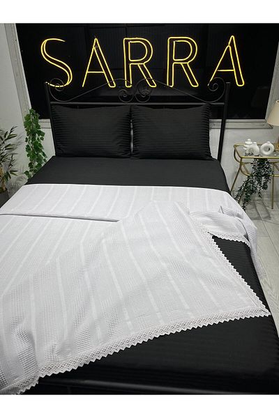 sarra Double Person Elegant Smoothed Pike - Cream