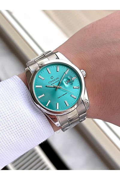 Coliseum Steel Band Calendar Dial Boxed Series Men's Wrist Watch Ft.Cls.E006