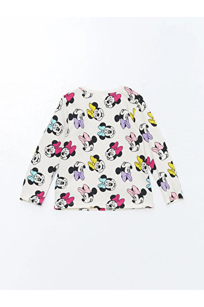 LC Waikiki LCW baby Bej Bisiklet Yaka Uzun Kollu Minnie Mouse Baskılı Kız Bebek Pijama Takımı İMREX GLOBAL