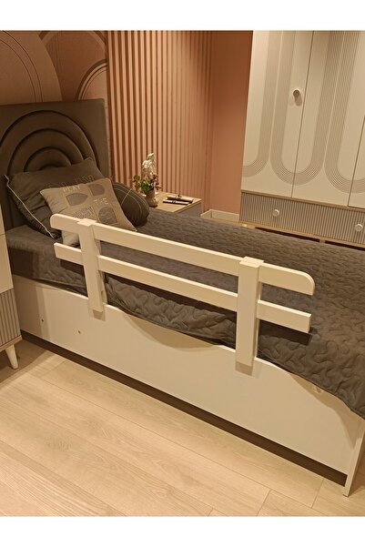 Meltem Gri Karyola Korkuluk | 120x35 Cm | Çıtalı Mdf | 18 Mm | Çocuk Yatak Bariyeri