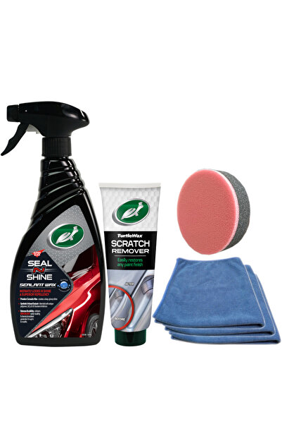 Turtle Wax Hibrid Boya Koruyucu 500 ml Çizik Giderici Pasta 100 ml Sünger 3 Adet Bez