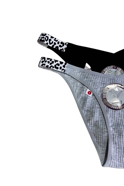 DAGBUTIK Leopard Detailed Cotton Women's Brazilian Panties