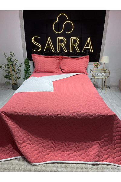 sarra Home Double Quilted Bed Cover - Tile