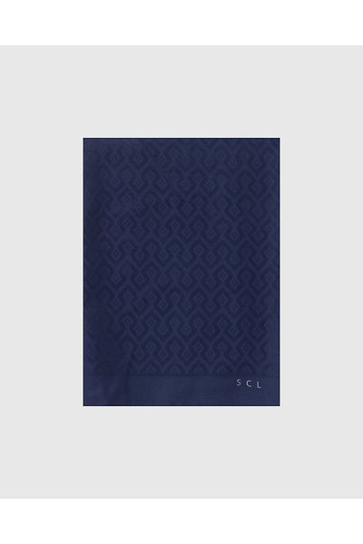 SCL Γυναικείο σάλι Navy Blue με σχέδιο 10002401911005