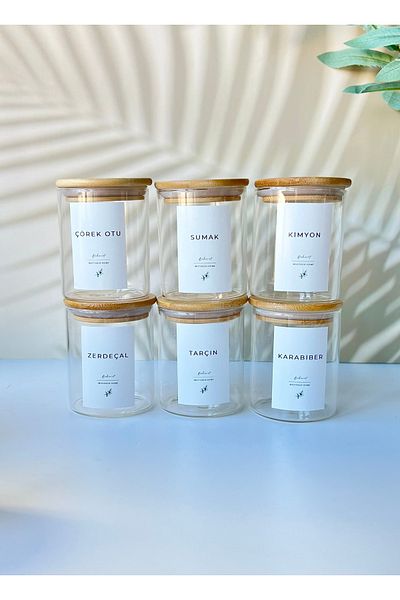 Mottogo 6 Pack Vacuum Spice Rack 200ml - Waterproof Label