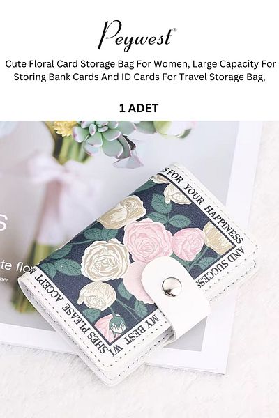PEYWEST 20 Compartment Mini Card Holder Wallet Classic - Modern Design