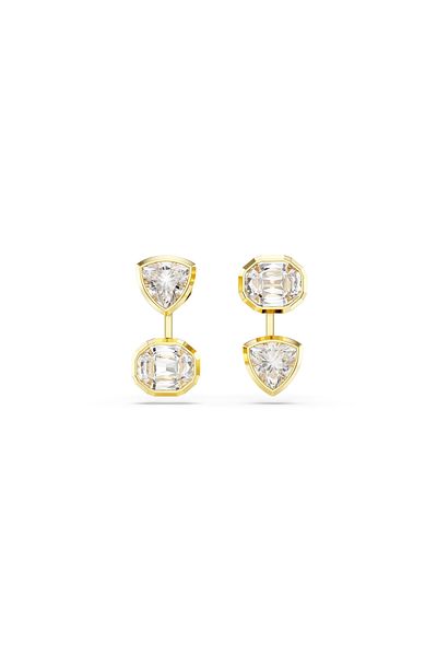 Swarovski Bernsteinfarbene goldfarbene Ohrstecker 5705461