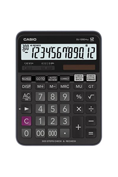 Casio 2/DJ-120D Plus İşlem Kontrollü 12 Hane Masa Üstü Hesap Makinesi