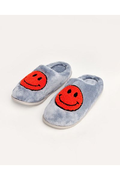 Chirpy Yubi - Women's House Slippers with Smiling Face Emoji