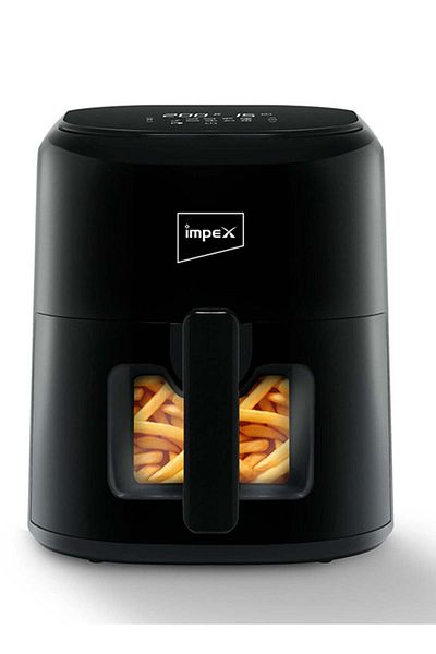 Impex 4.5L Digital Air Fryer, 1200W, Adjustable Temp Control, Oil-Free Cooking, Black -  AF 4307