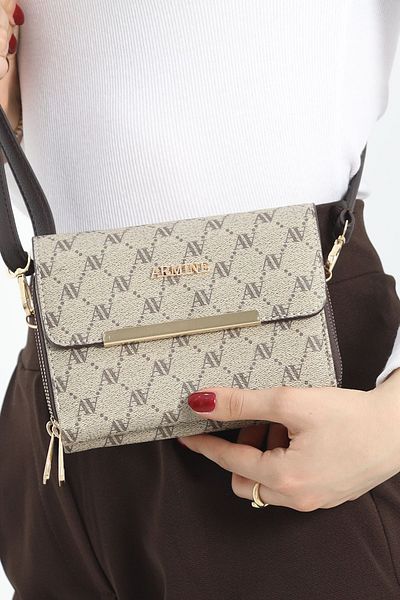 Moka Shopin Τσάντα MokaShopin με σχέδιο Armine - Mink, 381.1853