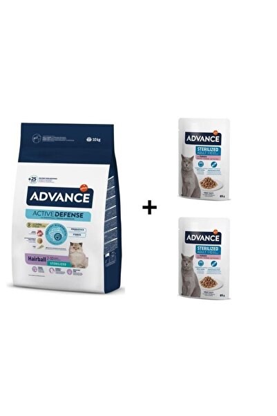 Advance Hairball Hindili Kısırlaştırılmış Kedi Maması 10 Kg + 2 Adet Advance ...