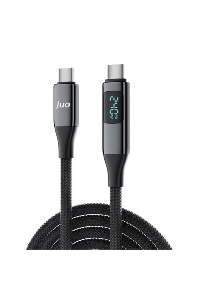 Juo 240w Usb 3.1 Gen2 10gbps E-mark Çipli Led Display 4k 60hz Görüntü Ve Type-c Hızlı Şarj Kablosu 2