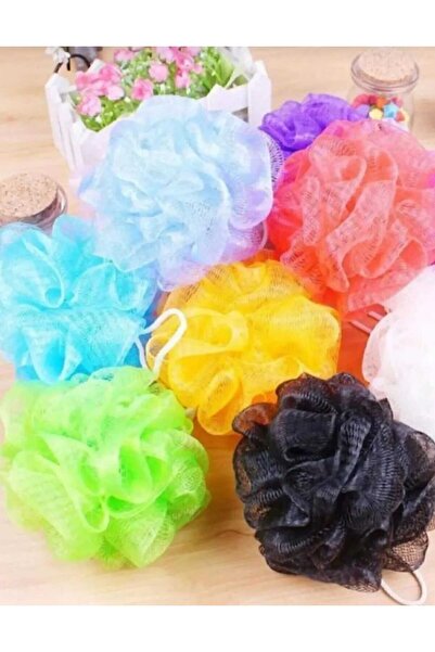 lawrenceshop قطعتان من ليفة الكرة - ليفة استحمام وحمام بألوان مختلفة