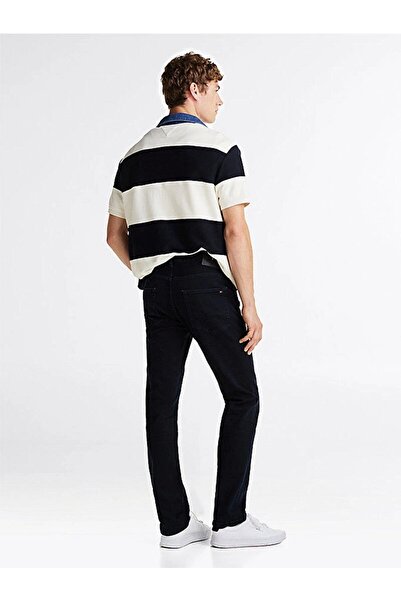 Tommy Hilfiger Men's Navy Blue Jeans - Denim Fabric, Solid Fit, 5 Pockets - Mw0Mw39203-1Br