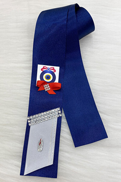 ZEYMERADE Lacivert Nazar Boncuk Figürlü Sünnet Takı Kurdele; Sünnet Düğünü, K...