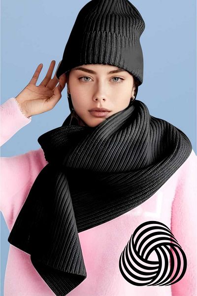 Trenderrs Set de berete din lână mohair pentru femei