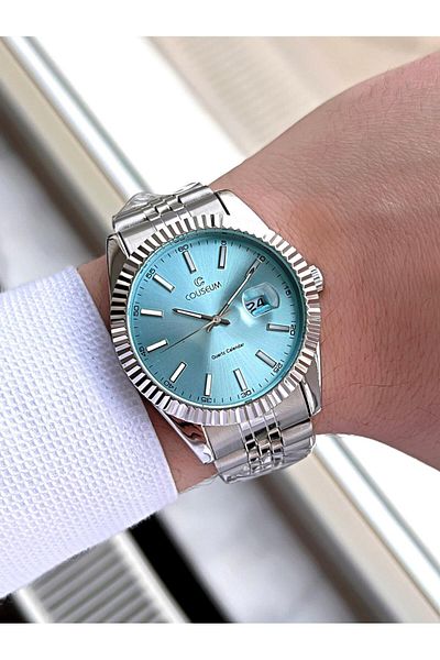Coliseum Steel Band Calendar Dial Boxed Series Men's Wrist Watch Ft.Cls.E012