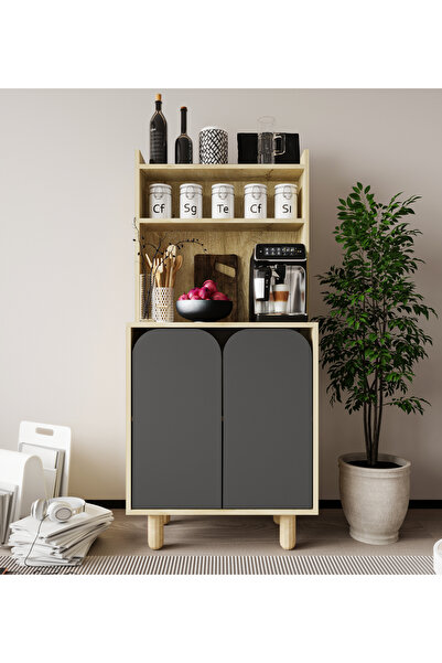 VM VERTEX MOBİLYA Parma 2 Kapaklı Mutfak Dolap, Kahve Köşesi, Çok Amaçlı Dola...