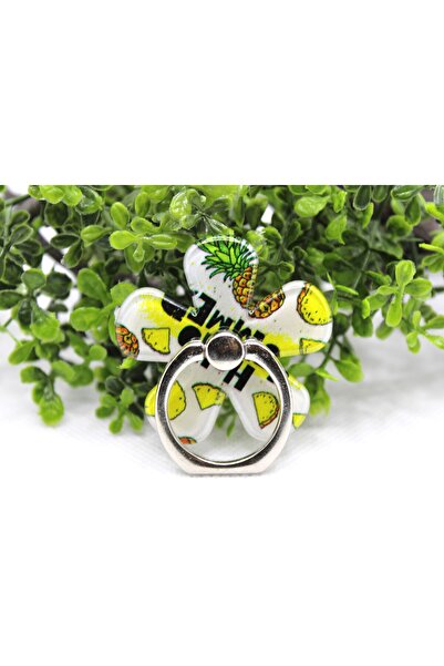 Tezcan Aksesuar Çiçek Tasarım Desenli Yüzük Popsocket ve Parmak Tutucu