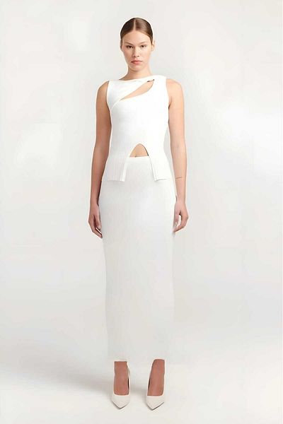 CNG MODA Scuba Fabric Pencil Skirt