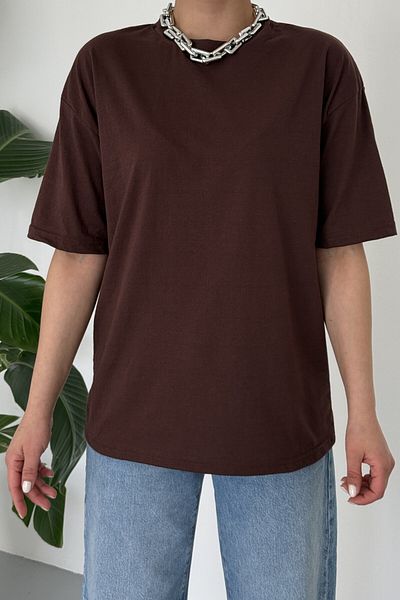 MODAGEN Μπλουζάκι Unisex Καφέ με λαιμόκοψη
