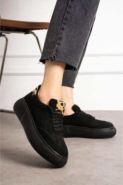 FıkırFıkır Women's Sneakers with Leopard Detail