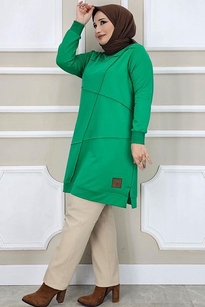 PYS Women's Nervured Stitching Teseture Tunic