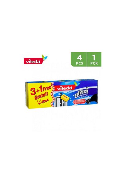 Vileda Glitzi Dishwashing Sponge crystal 3 +1 pcs