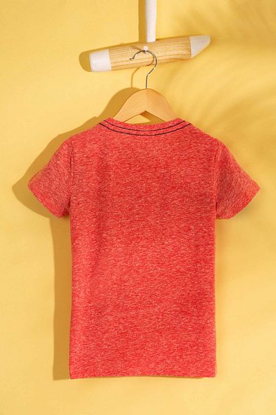 U.S. Polo Assn. Tricou roșu cu gât roșu pentru copii 50199134 -VR039
