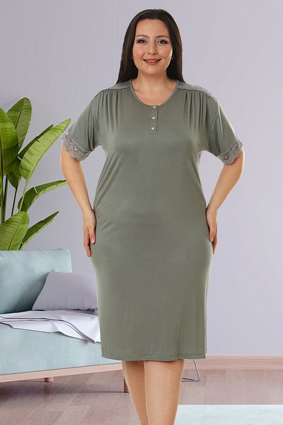 Bella Linda Cămașă de noapte clasică din viscoză de dimensiuni plus