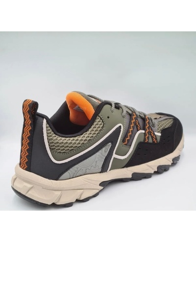 Jump 30553 Unisex Haki Yeşil Siyah Detay Bağcıklı Memory Foam Hafızalı Tabanlık Ortopedik Spor Ayakkabı