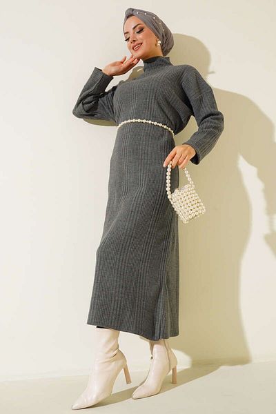 STİLZERAFET Knitwear Ribbed Dress