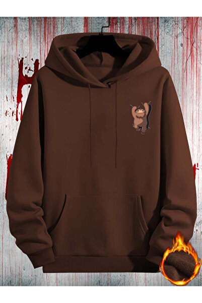 Lider Leather Hanorac imprimat cu glugă - amestec de bumbac și poliester, des...