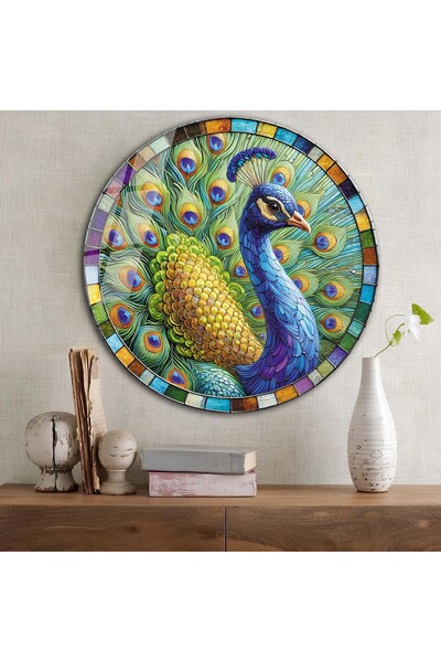 bestdecor Okrugli stakleni sto Noble Peacock | Poklon, Dekorativni, Kancelari...