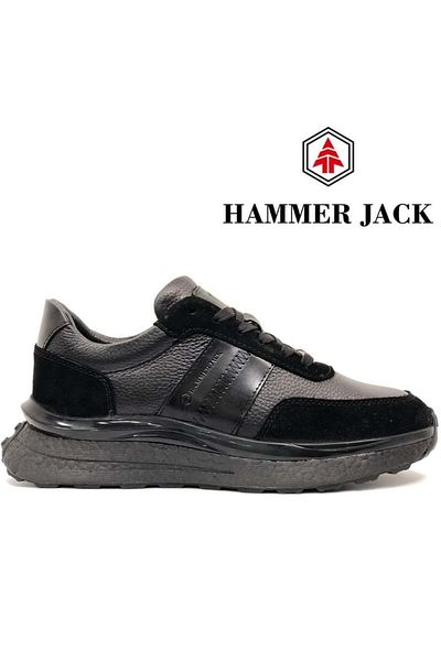 Hammer Jack Jura 102-24820-M Pantofi negri casual pentru bărbați din piele