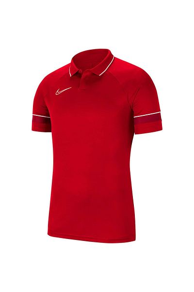 Nike Academy 21 Kids Red Classic Lapel Polo T-Shirt