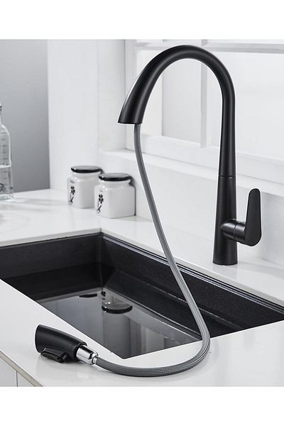 OEM Kitchen Sink Faucet Smart Touch Spiral Spout Black 7 Years Warranty Imported