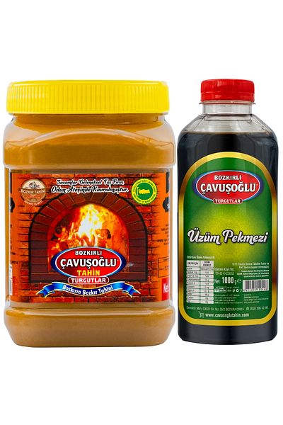 Bozkırlı Çavuşoğlu Double Roasted Bran Crochet Tahini 930 g Crochet Grape 1000 g