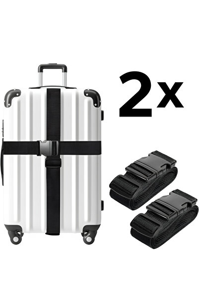 RZ RY ZAGA Valiz Kemeri Siyah Ekstra Emniyet Kilitli Tokalı Ayarlanabilir Bav...